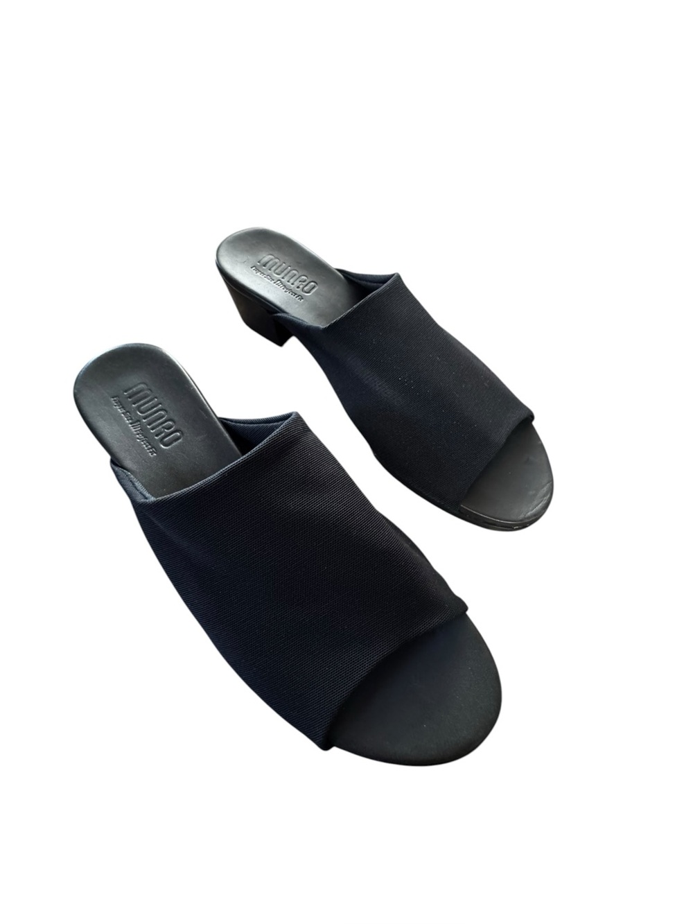 Munro “Beth” Slide Sandals w 1” Heels Size 9 Black N427187